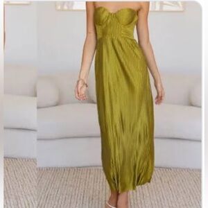 Lime green Hello Molly strapless formal dress. Ne… - image 1